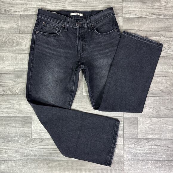 Levi's 100% Cotton Middy Ankle Bootcut Denim Jeans Black sz 27 - Picture 1 of 8